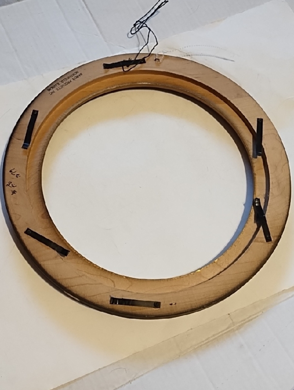 Round Wood Wall Frame - Dark Brown Finish - Picture 8 of 15